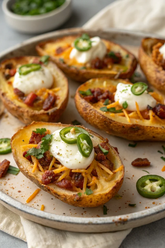 Cheesy Game Day Potato Skins Recipe