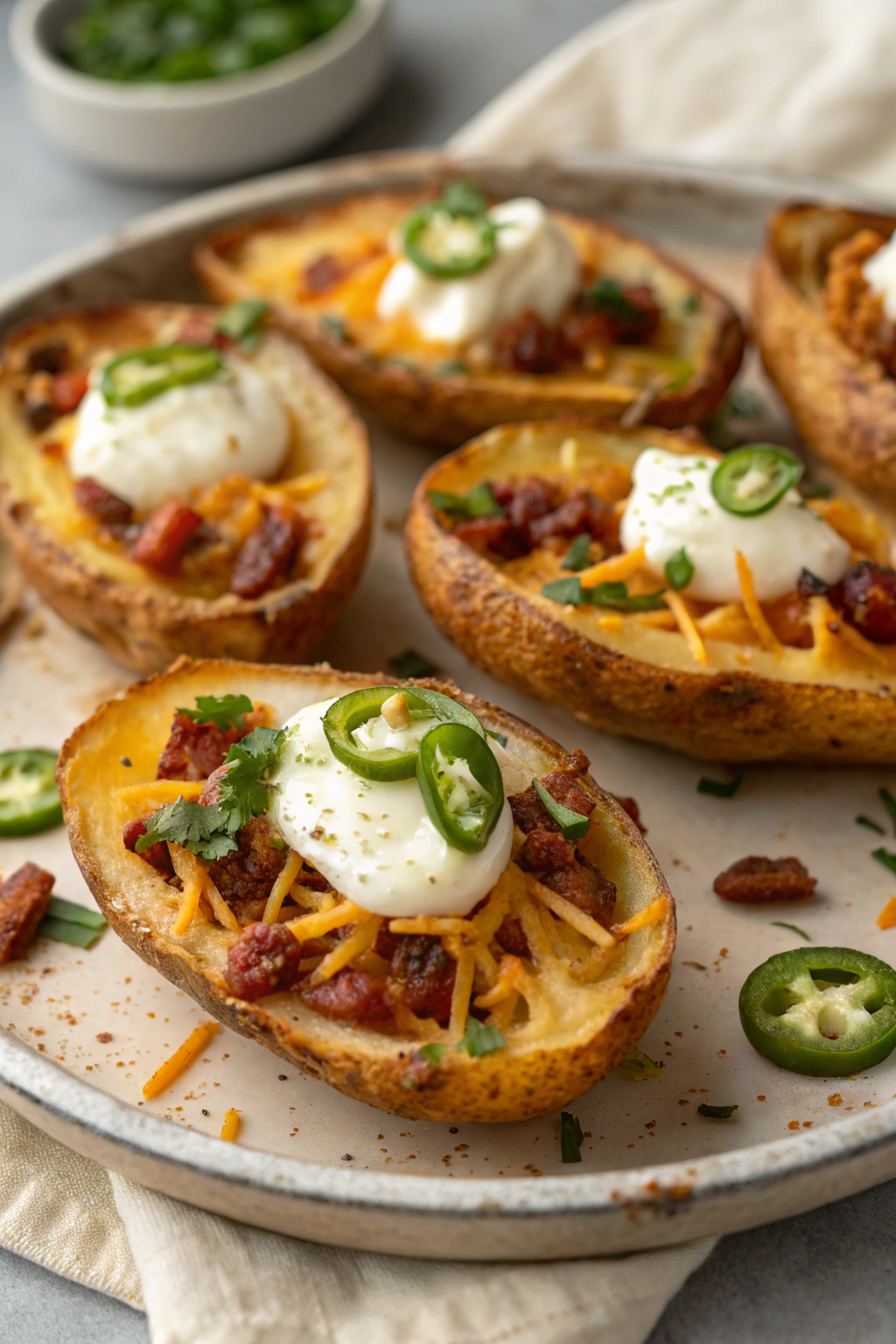 Cheesy Game Day Potato Skins Recipe