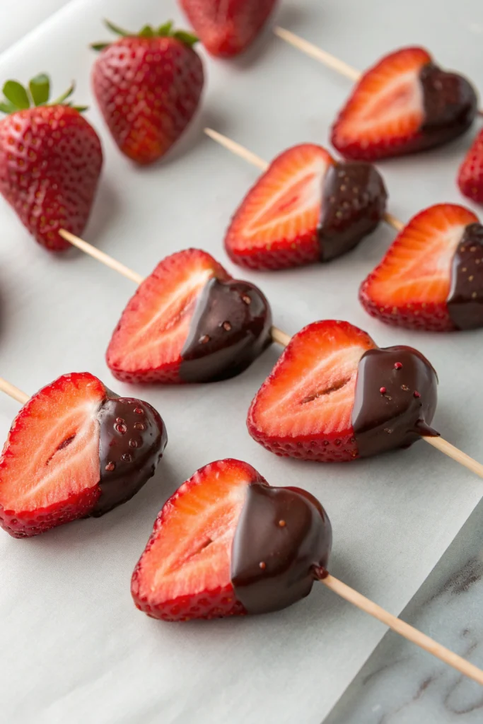 Chocolate Covered Strawberry Heart Pops Recipe