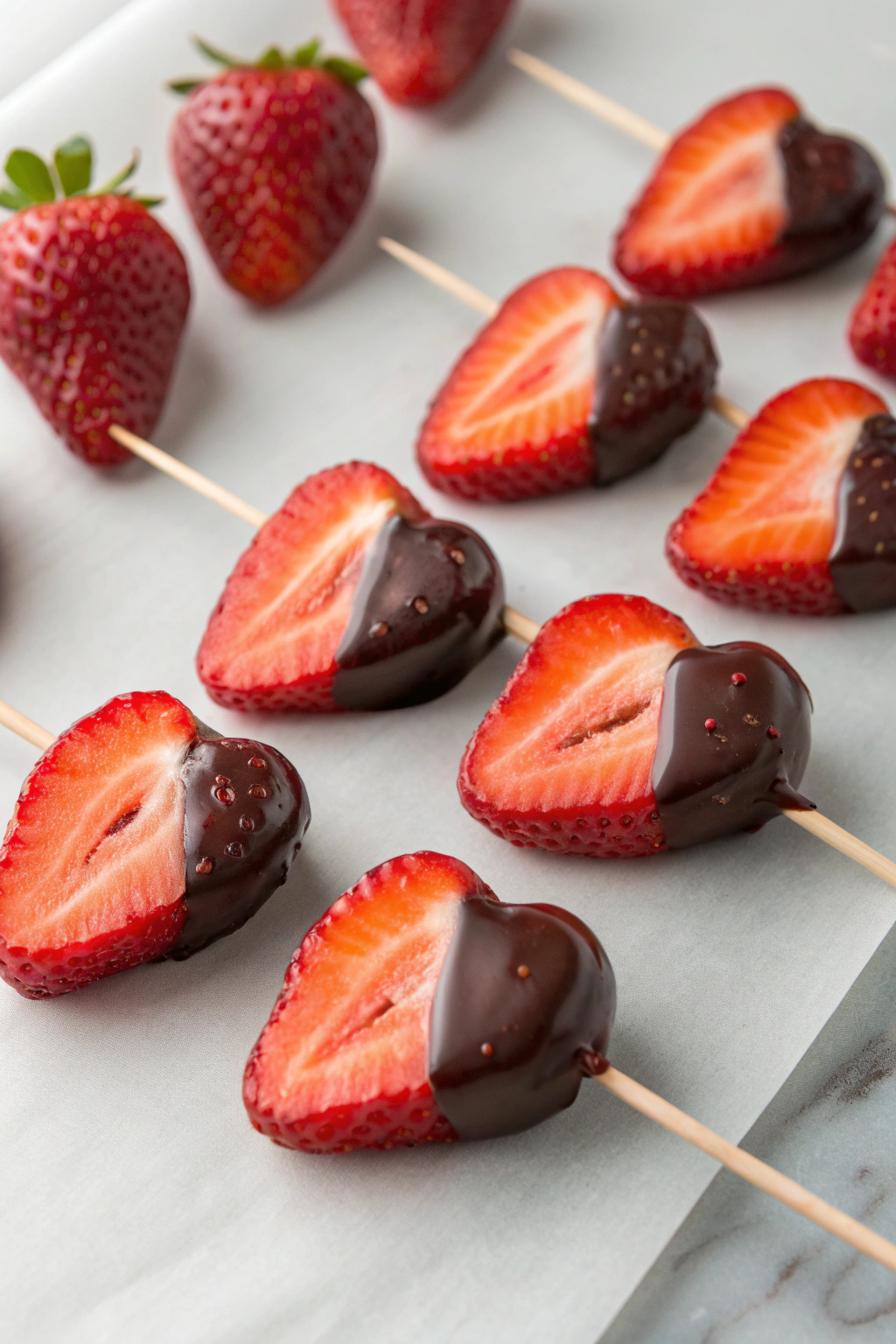 Chocolate Covered Strawberry Heart Pops Recipe
