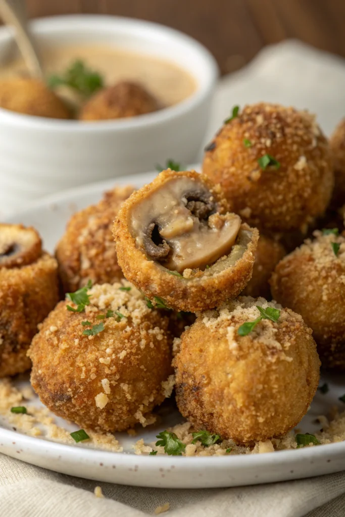 Crispy Fried Mushrooms with Cool Ranch Dip