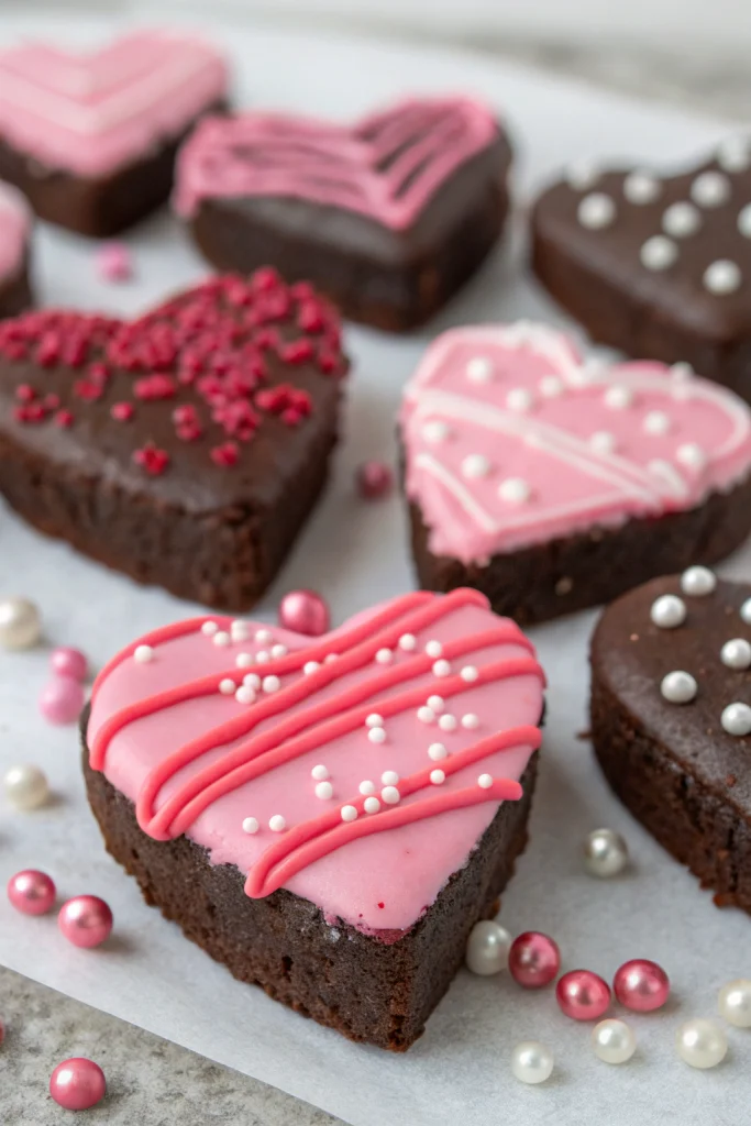 Dipped Heart Brownies Recipe