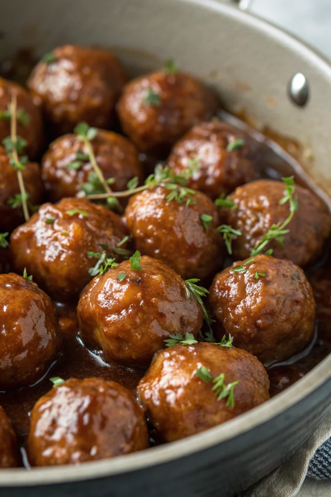 Fall Maple Glazed Meatballs Recipe