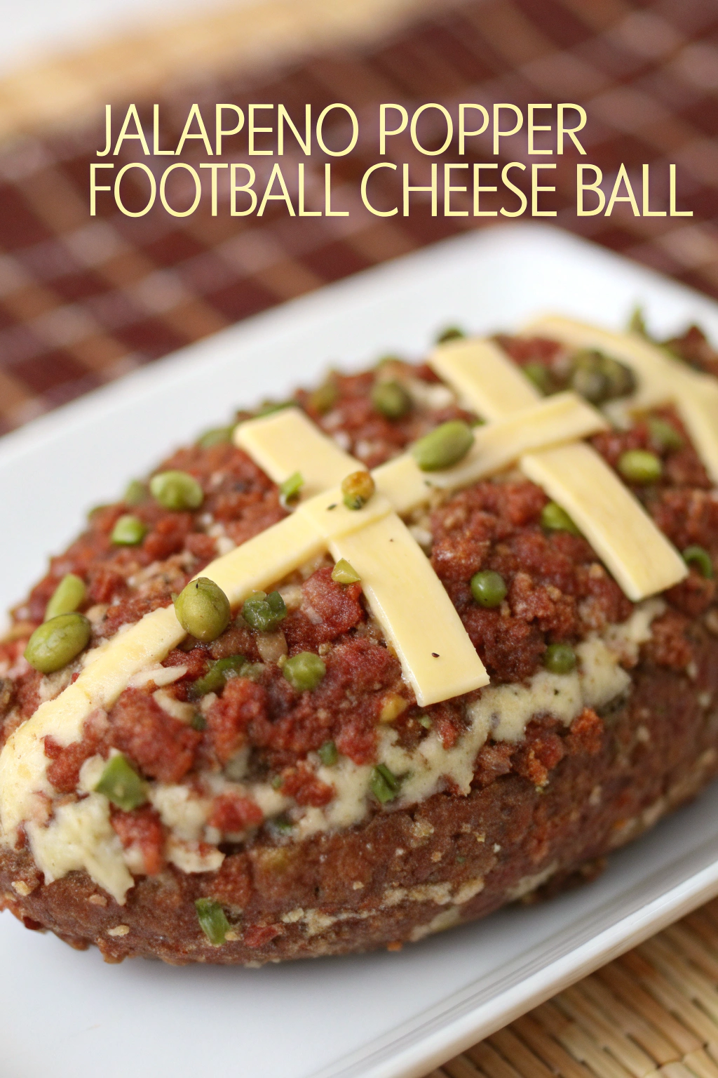 Jalapeno Popper Football Cheese Ball Recipe
