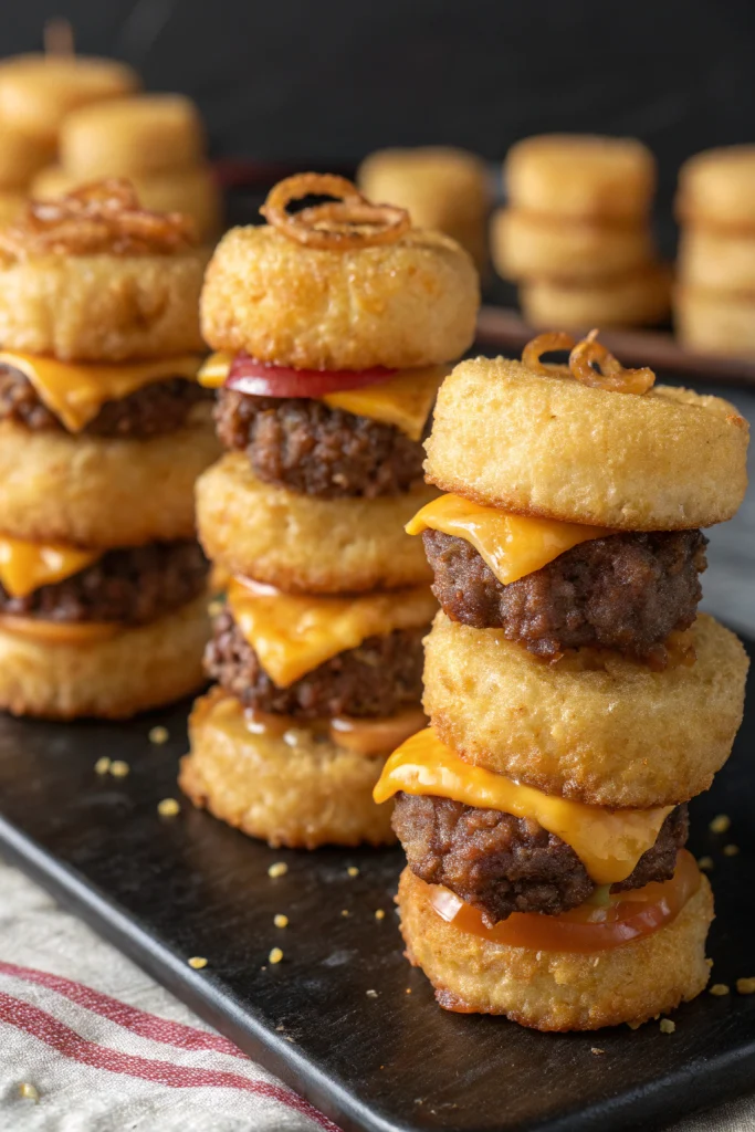 Mini Tater Tot Cheeseburgers Recipe
