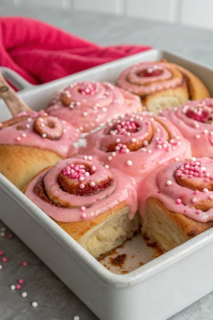 Pink Velvet Cinnamon Rolls Recipe
