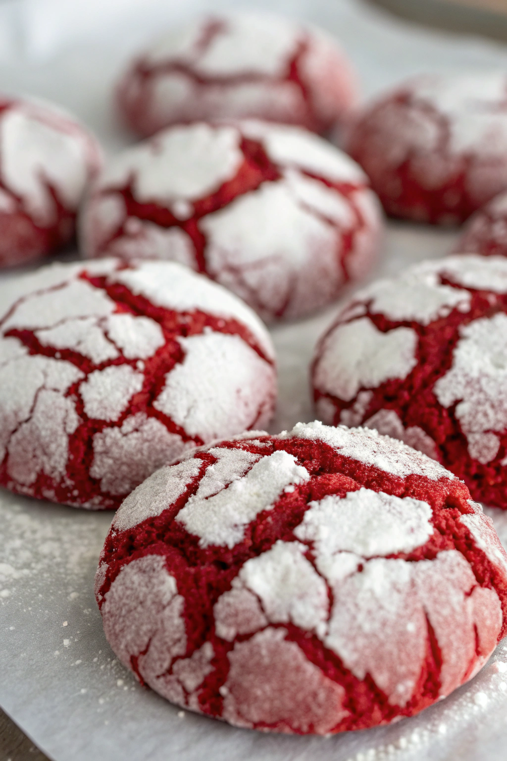 Red Velvet Crinkle Cookies Recipe