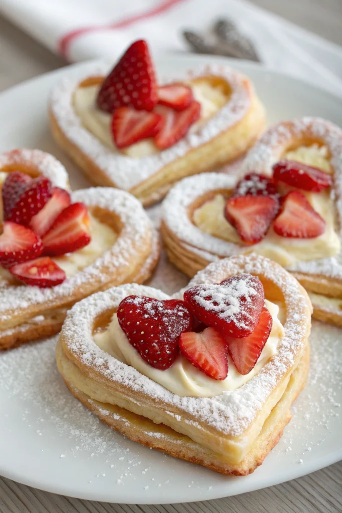 Strawb Puff Pastry Danishes Recipe