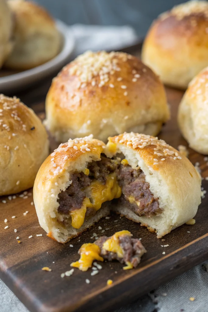 Tasty Garlic Parmesan Cheeseburger Bombs Recipe