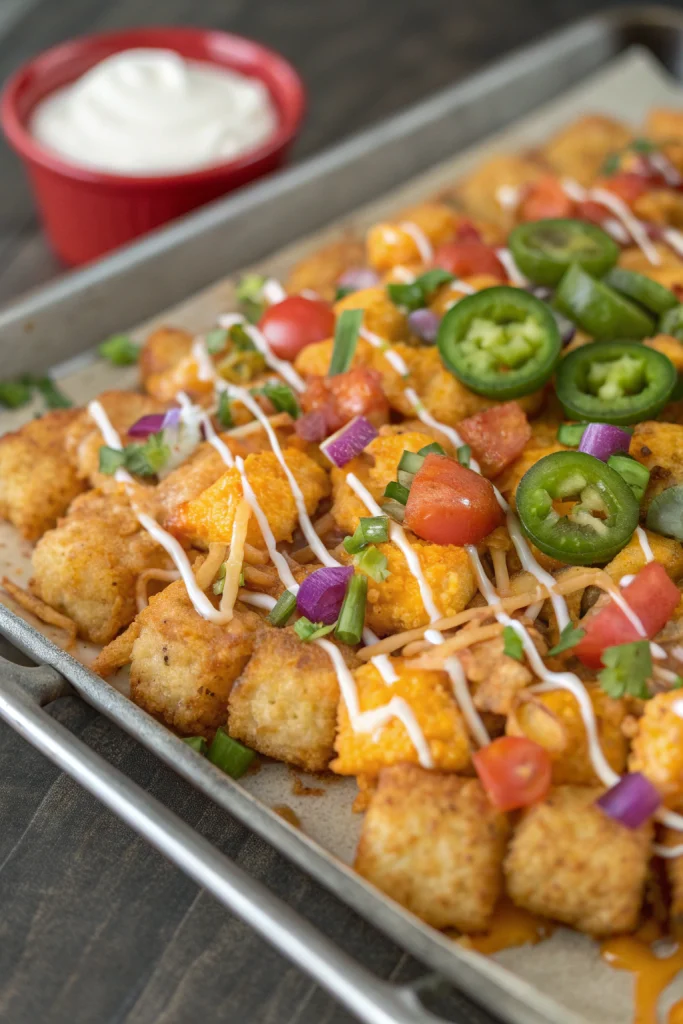 Tasty Loaded Tater Tot Nachos Recipe