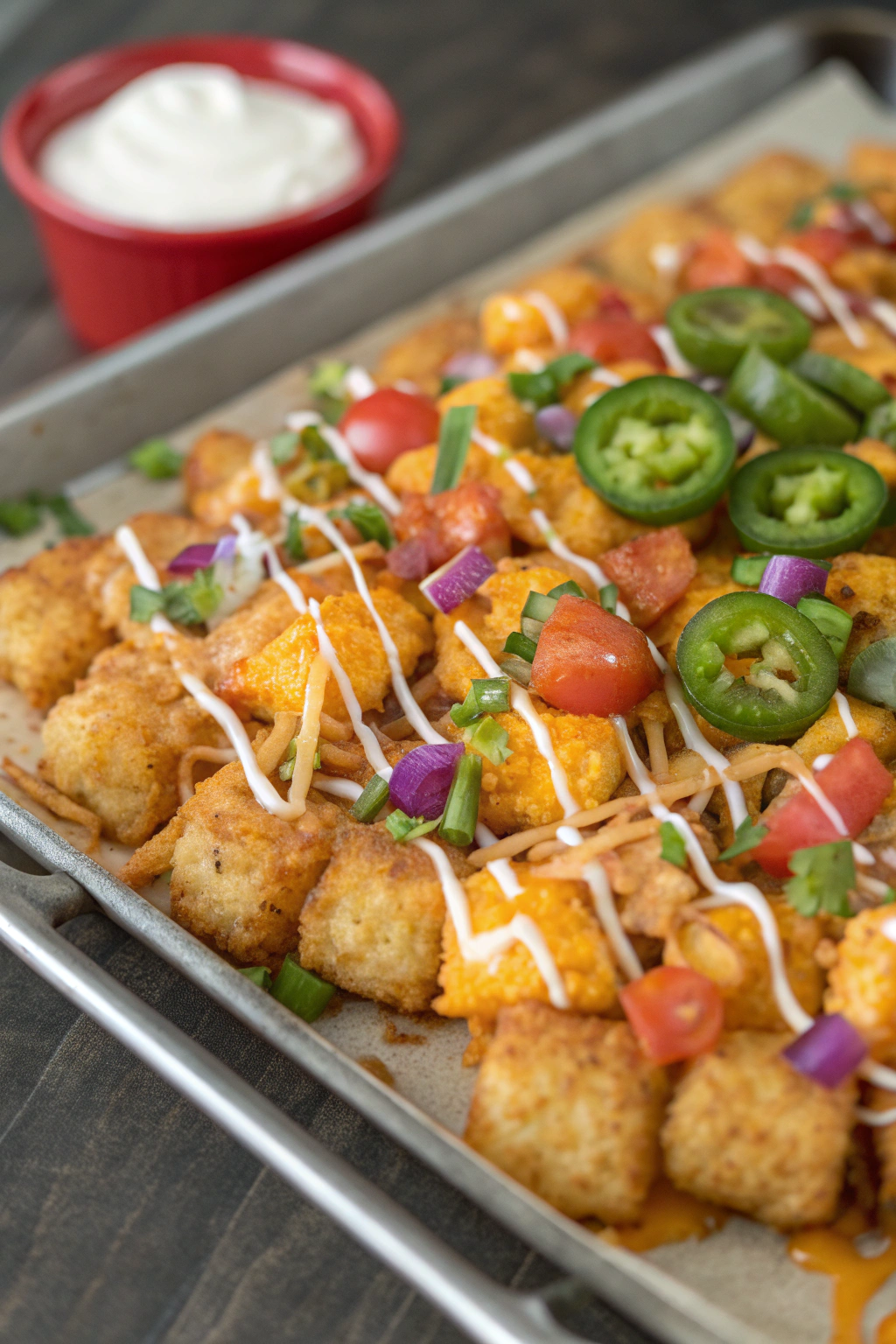 Tasty Loaded Tater Tot Nachos Recipe