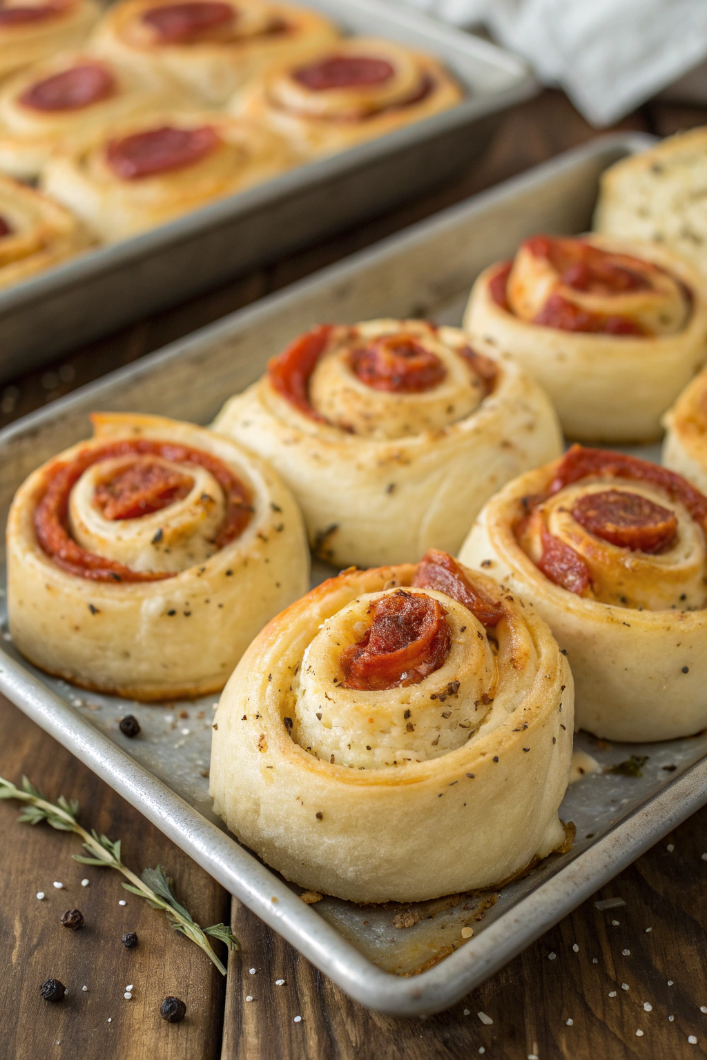 Tasty Pepperoni Pizza Rolls with Flaky Dough