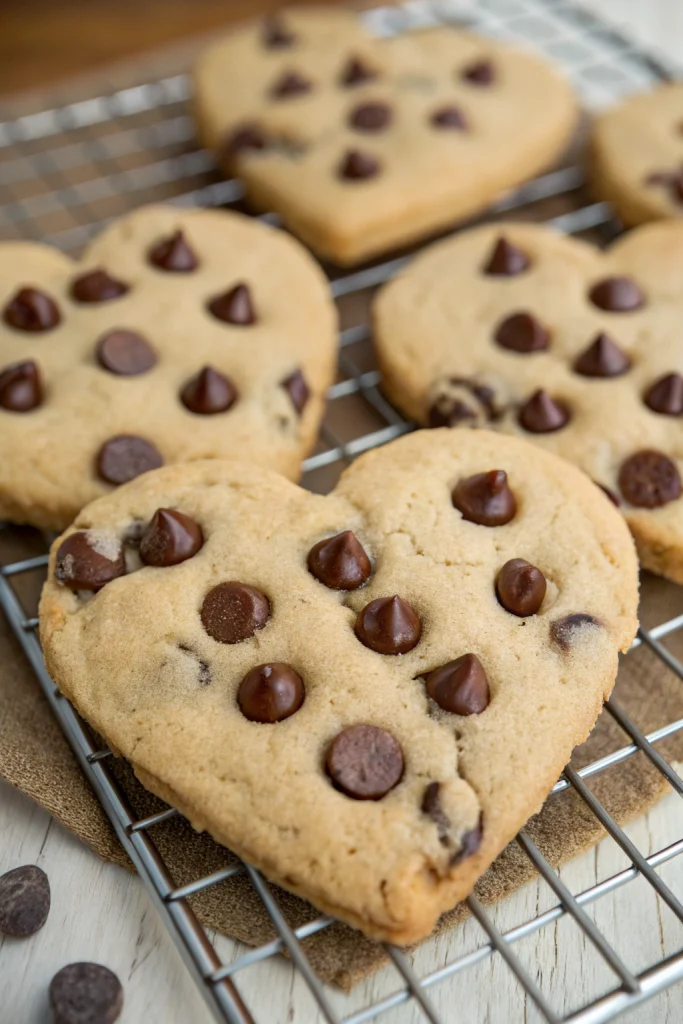 Valentine's Day Cookies with Chocolate Chips
