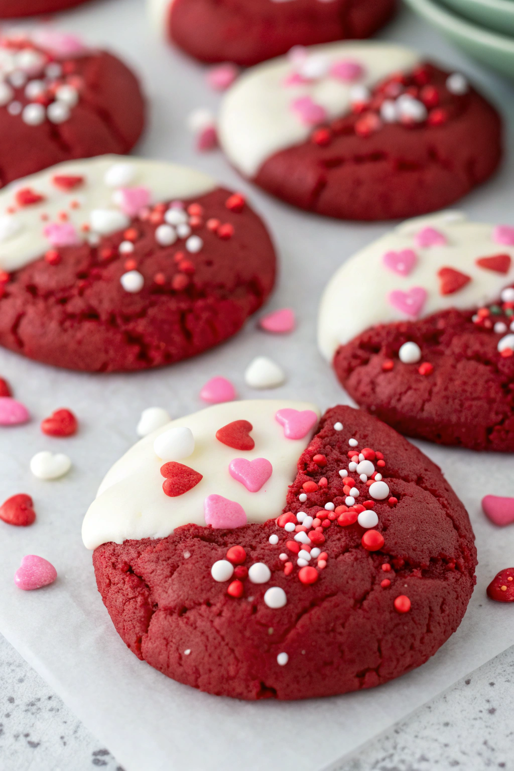Valentine's Day Red Velvet Cookies