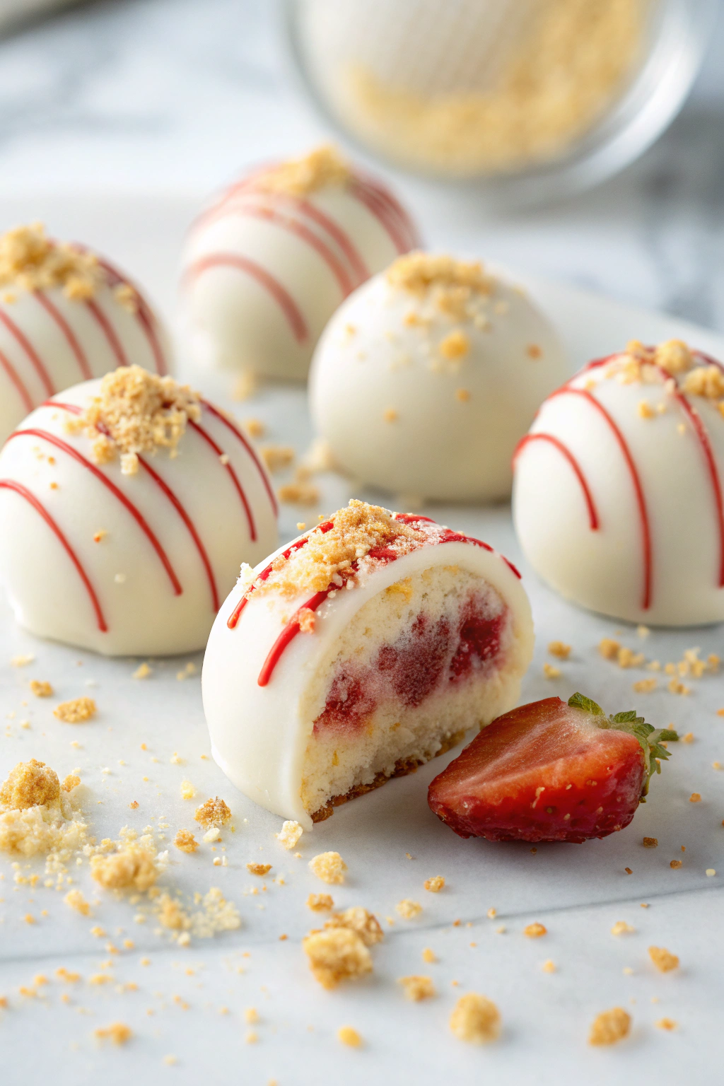 White Chocolate Strawberry Truffles Recipe