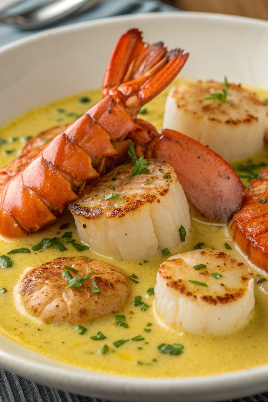 Cajun Lobster Crab and Salmon Alfredo Recipe