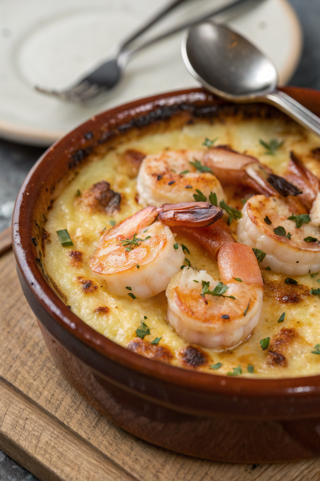 Creamy Seafood Gratin with Scallops Shrimp