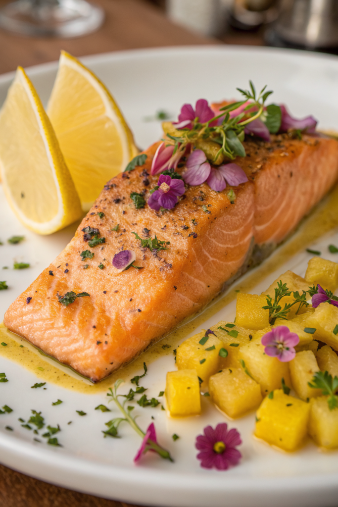 Crispy Skin Salmon with Lemon Beurre Blanc