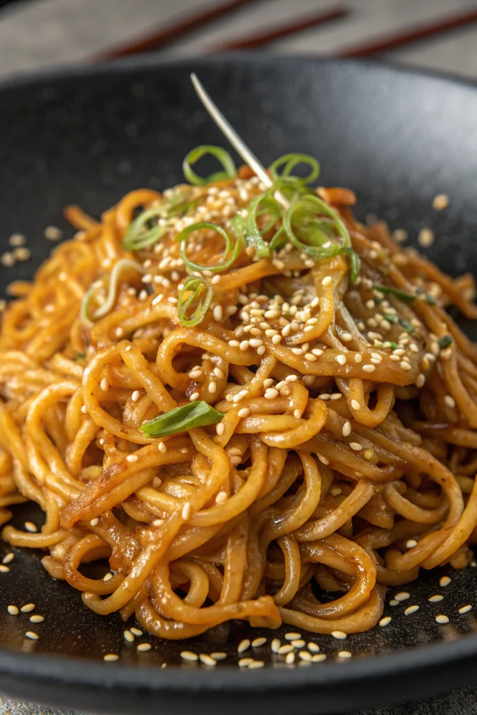 Easy Sesame Garlic Ramen Noodles Recipe