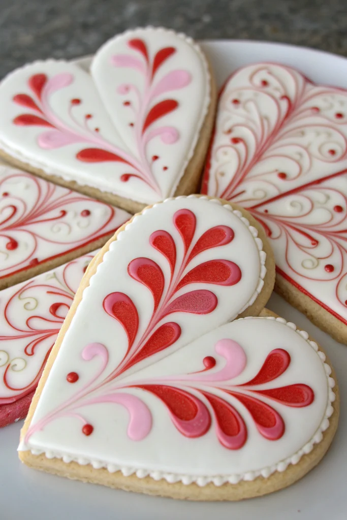 Heart Cookies Decorated Royal Icing Recipe