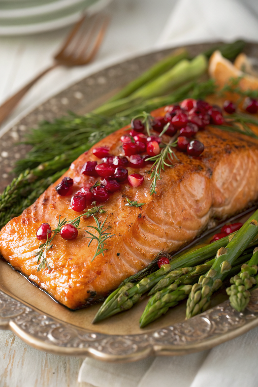 Pomegranate and Orange Glazed Salmon Recipe