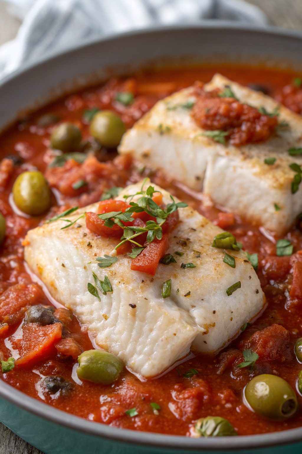 Savory Fish Puttanesca Recipe
