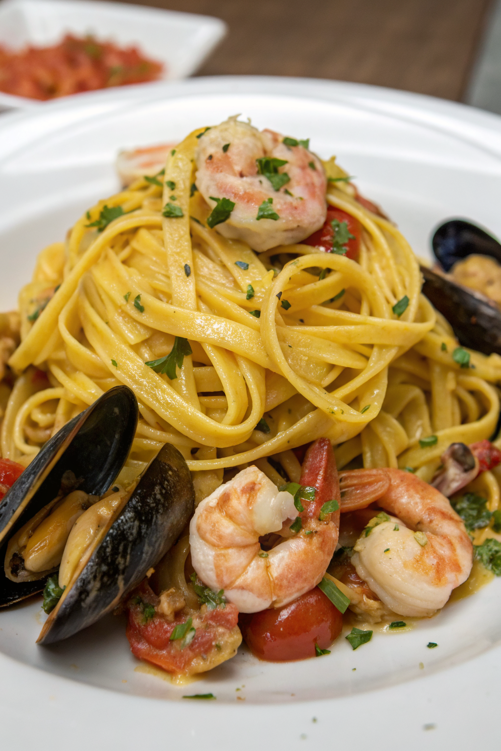 Seafood Pasta with Linguine Shrimp Mussels