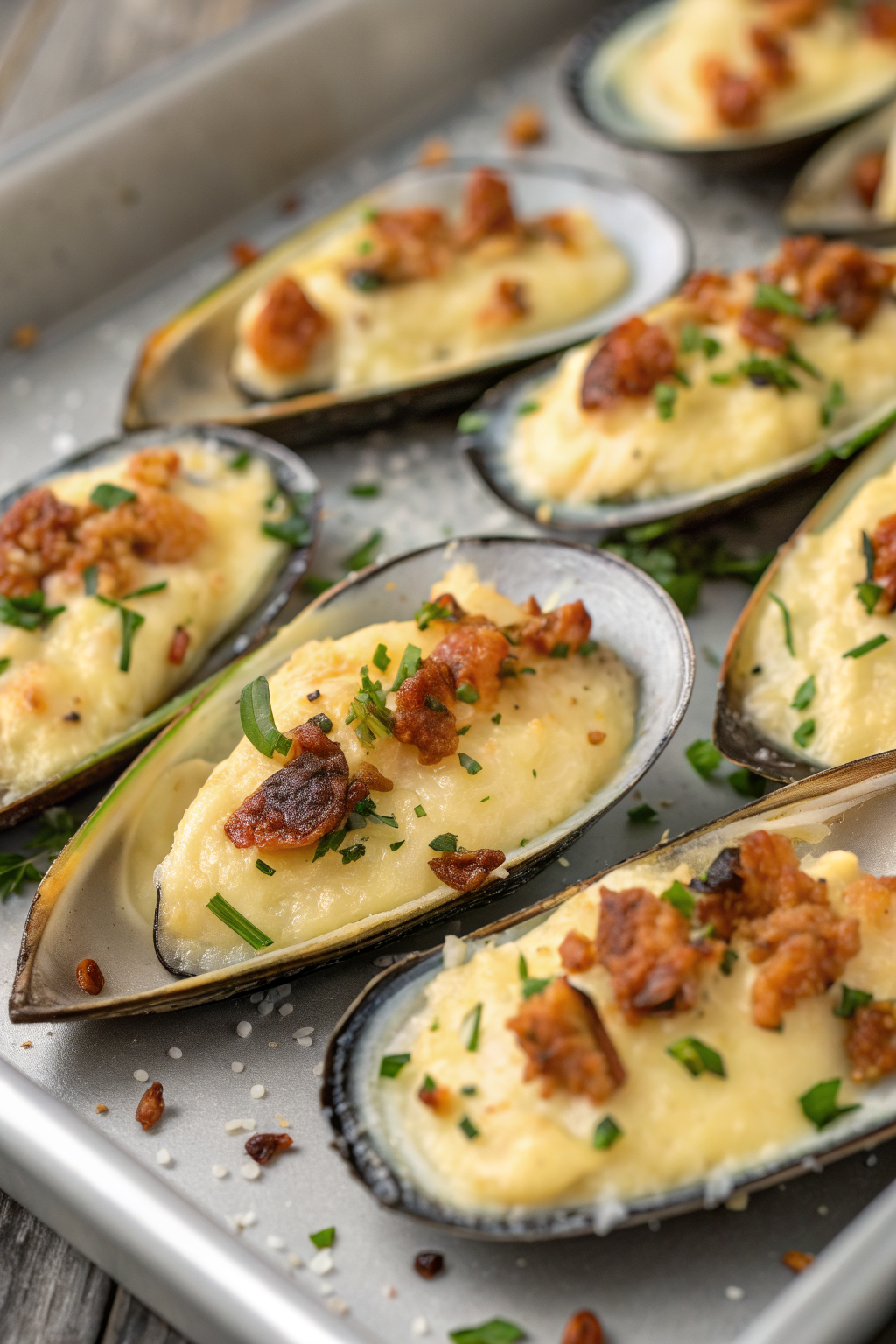 Stuffed Baked Mussels Recipe