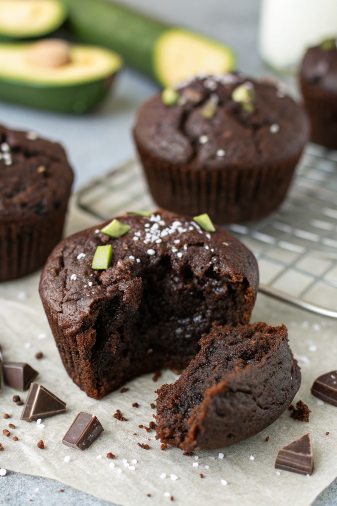 Healthy Chocolate Zucchini Muffins Recipe
