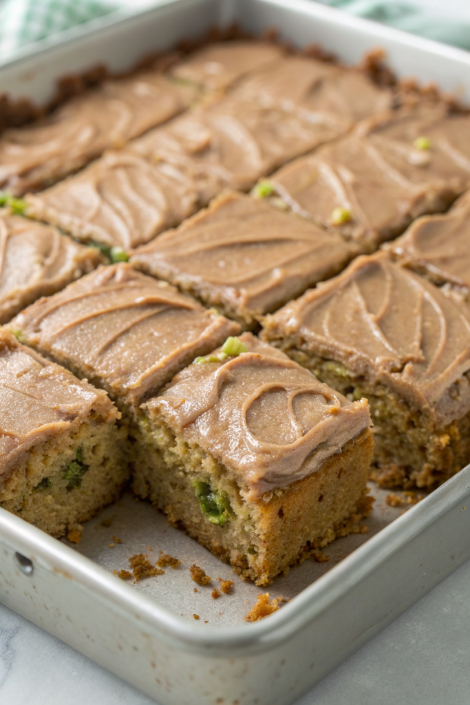 Zucchini Cake With Brown Sugar Icing