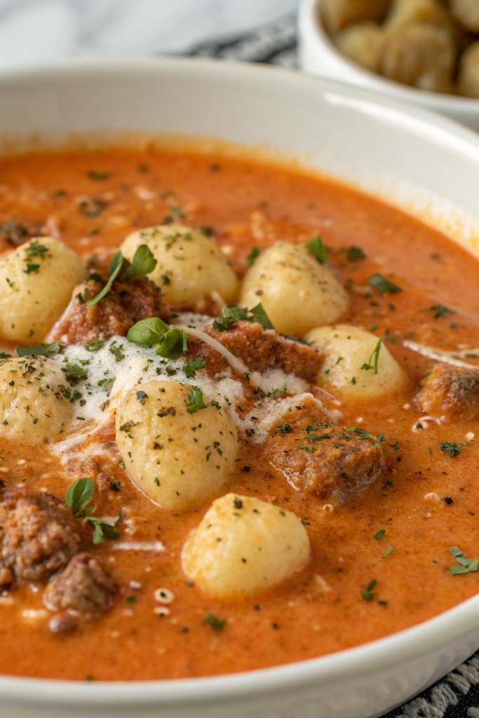 Creamy Italian Sausage Gnocchi Soup Recipe