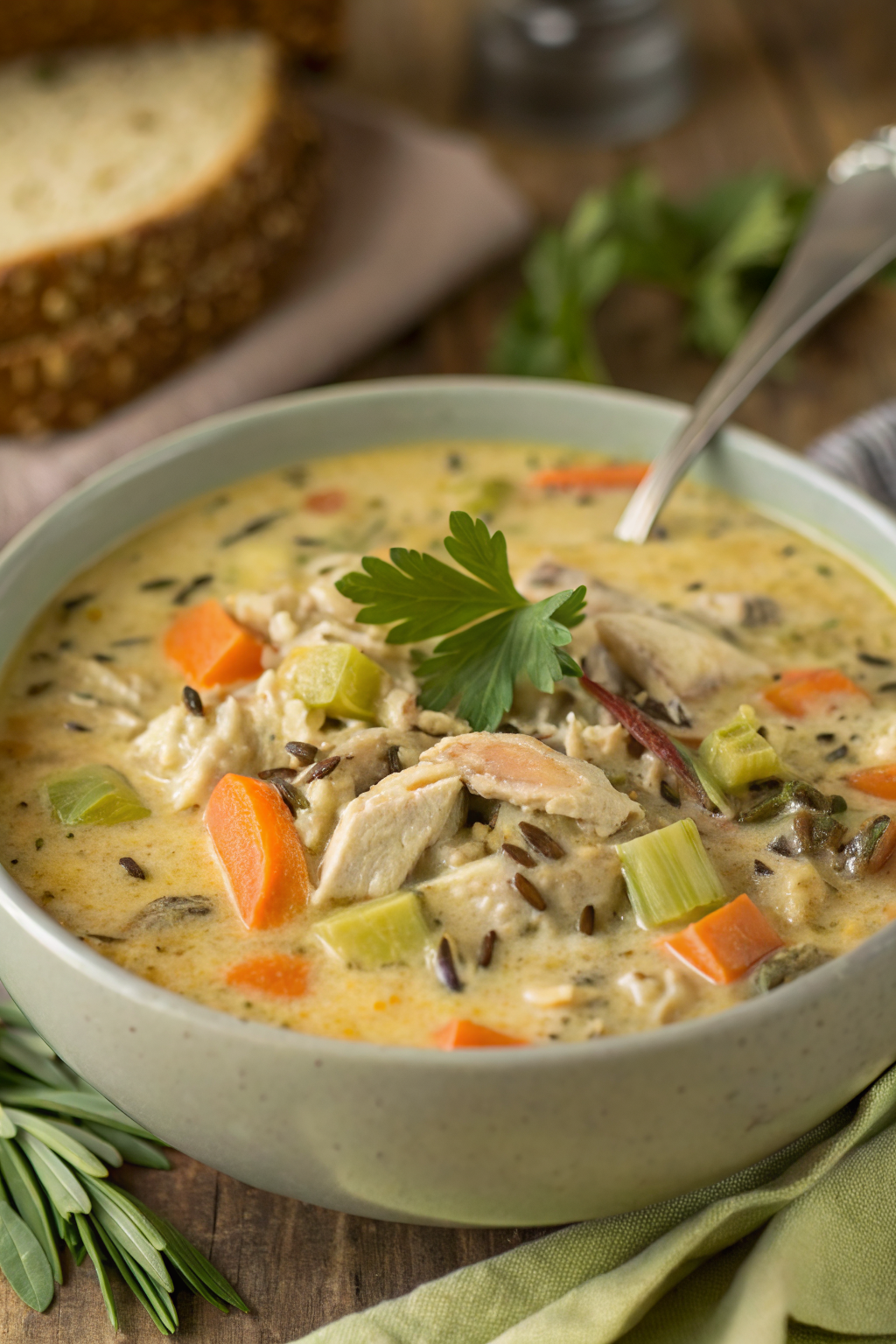 Creamy Turkey Wild Rice Soup Recipe