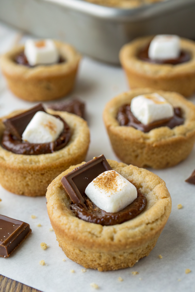 4 Ingredient S’Mores Cookie Cups Recipe