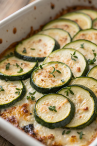 Creamy Parmesan Baked Zucchini Recipe