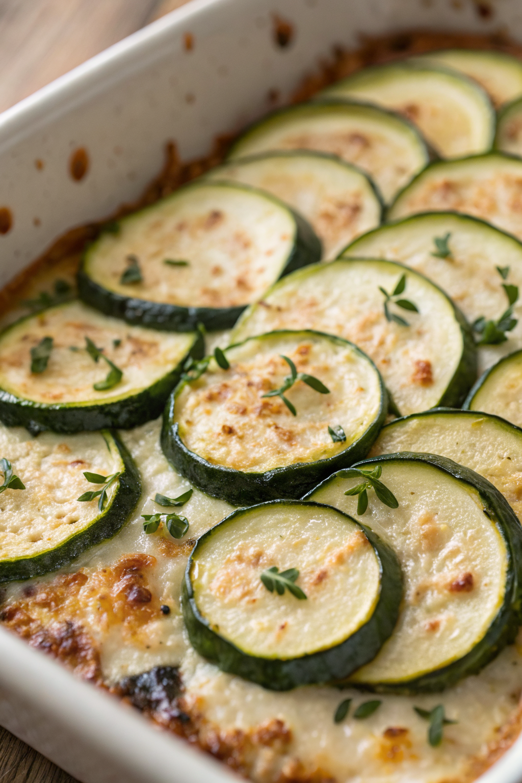 Creamy Parmesan Baked Zucchini Recipe