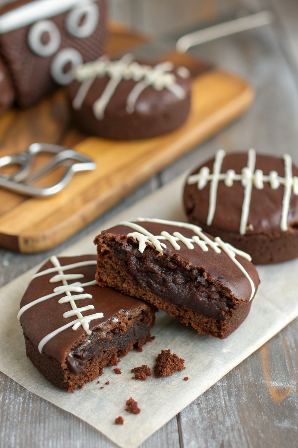Fudgy Football Brownies Recipe