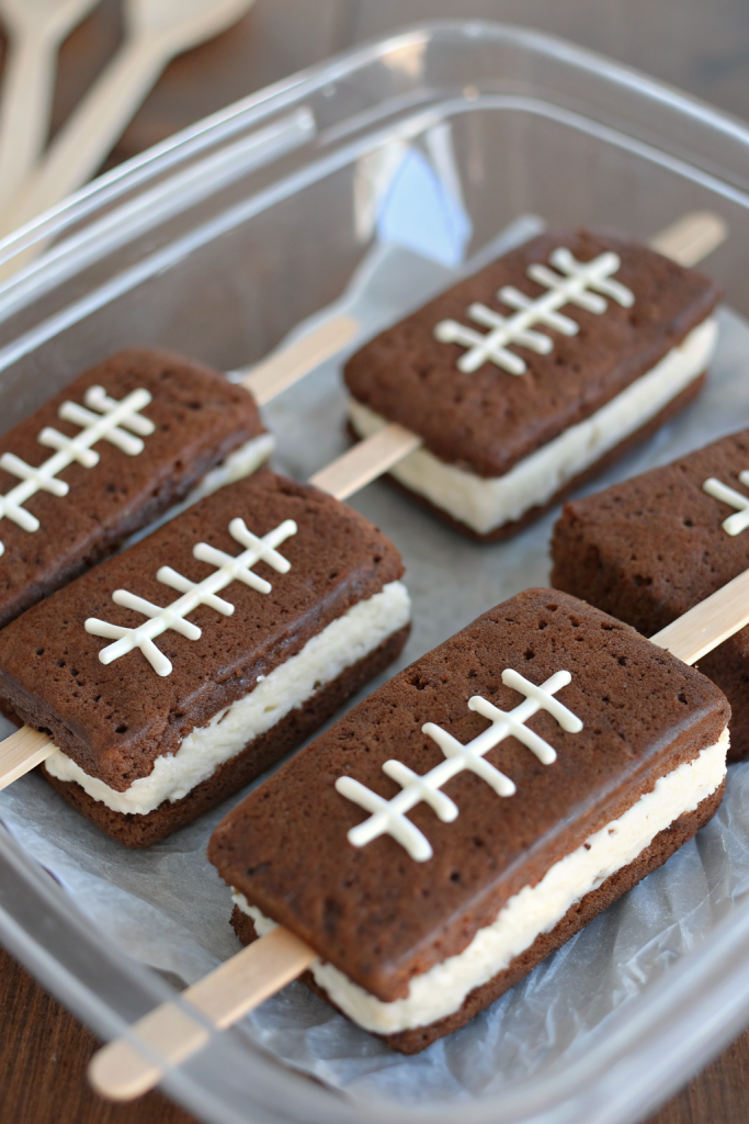 Ice Cream Football Sandwiches Recipe