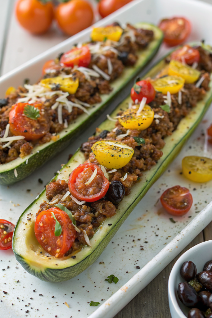 Mediterranean Stuffed Zucchini Recipe
