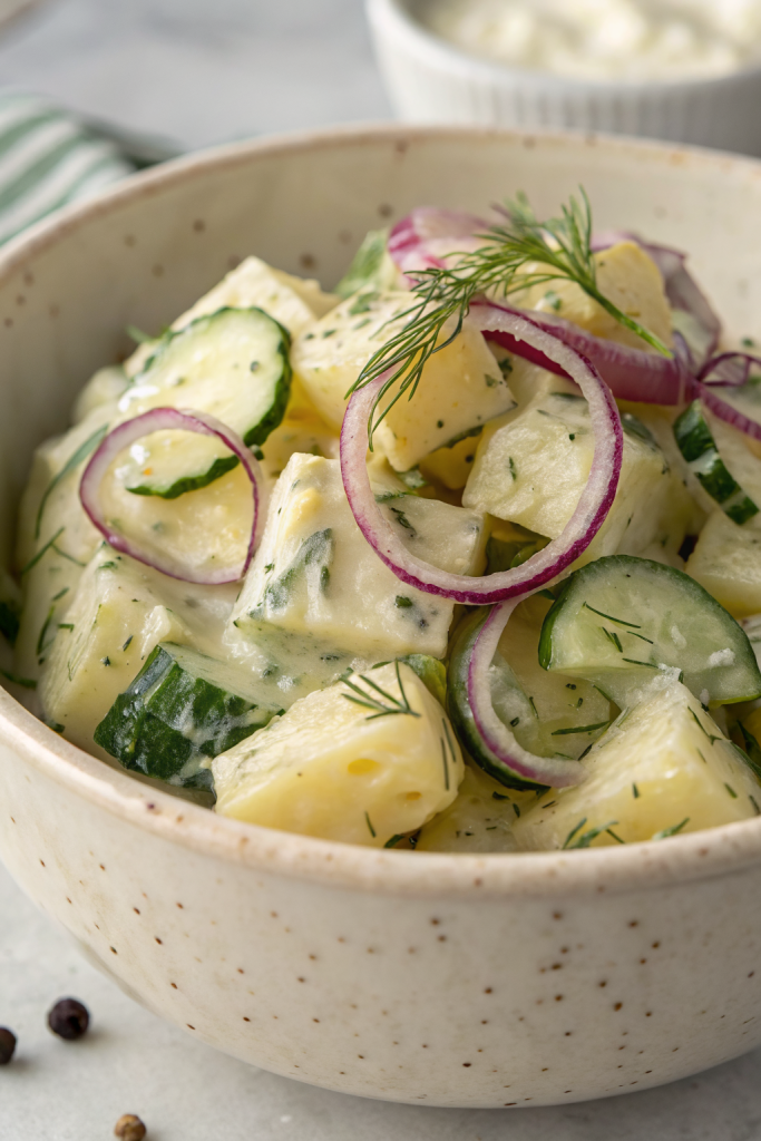 Potato and Cucumber Salad with Creamy Dill Dressing