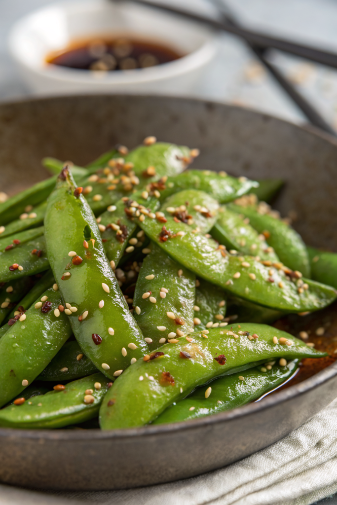 Sesame Ginger Snap Peas Recipe