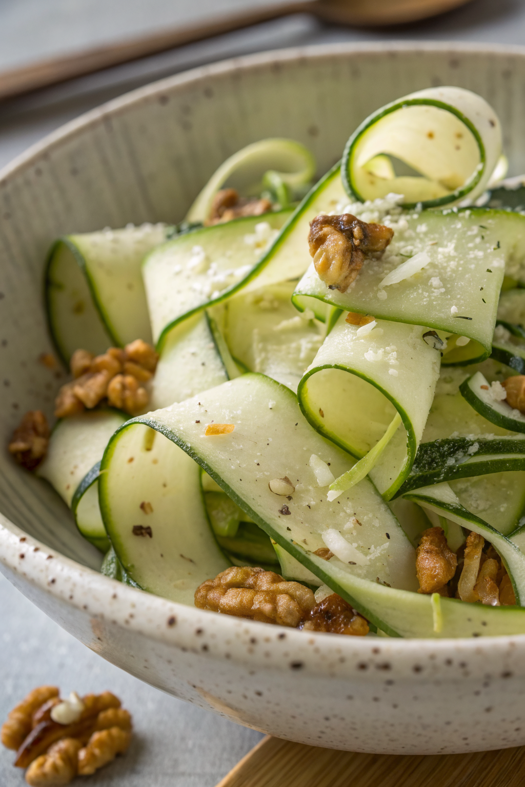 10 Minute Shaved Zucchini Salad with Lemon Parmesan
