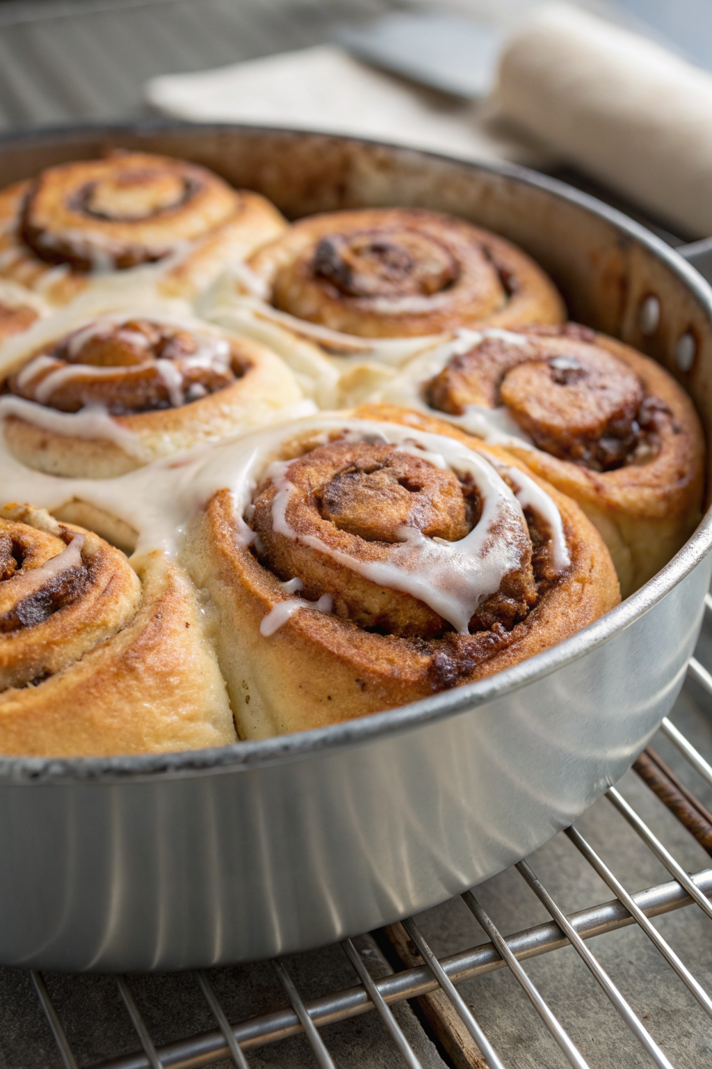 Apple Cinnamon Rolls with Brown Butter Maple Icing
