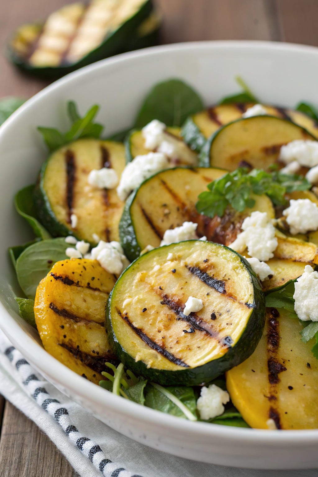 Charred Zucchini Salad With Lemon Basil Pistachio Oil