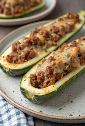 Cheesy Garlic Zucchini Steaks Recipe