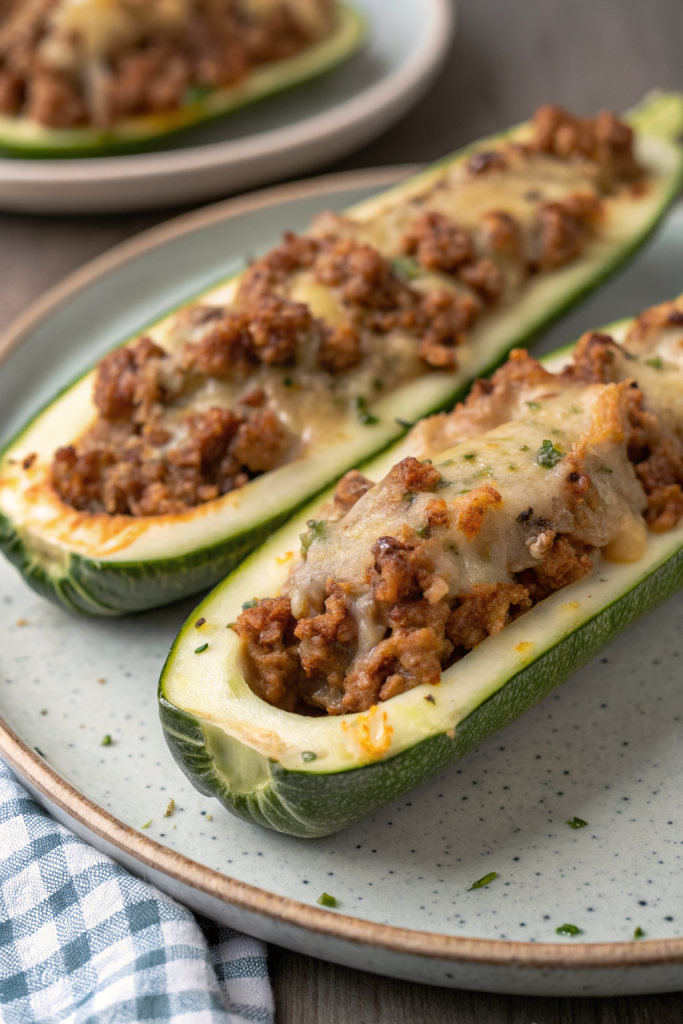 Cheesy Garlic Zucchini Steaks Recipe