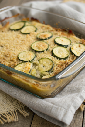 Cheesy Summer Squash and Zucchini Casserole