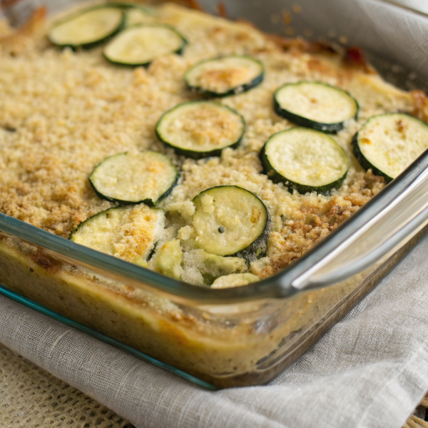 Cheesy Summer Squash and Zucchini Casserole