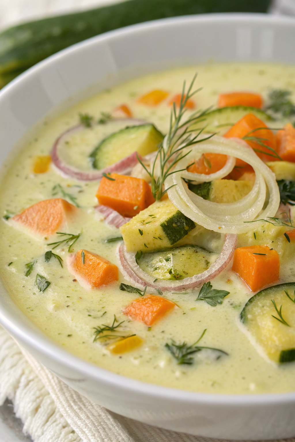 Easy Healthy Creamy Zucchini Soup Recipe