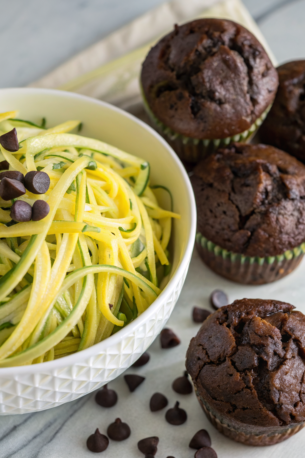 Healthy Moist Chocolate Zucchini Muffins Recipe