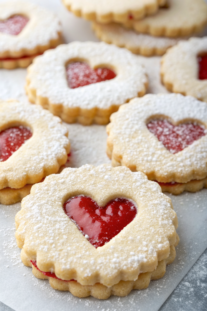 Heart Shaped Jam Cookies Recipe